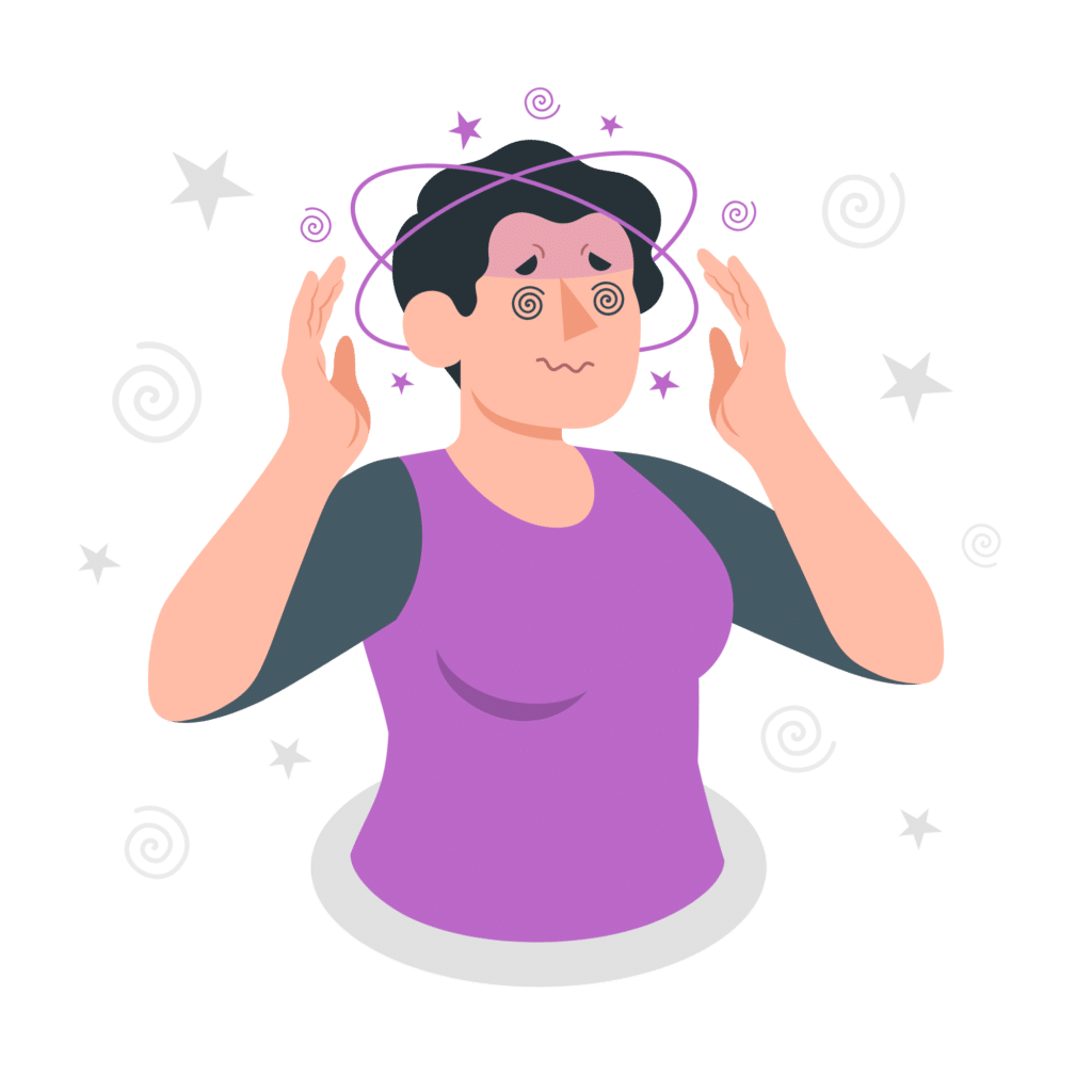 A woman facing great confusion 