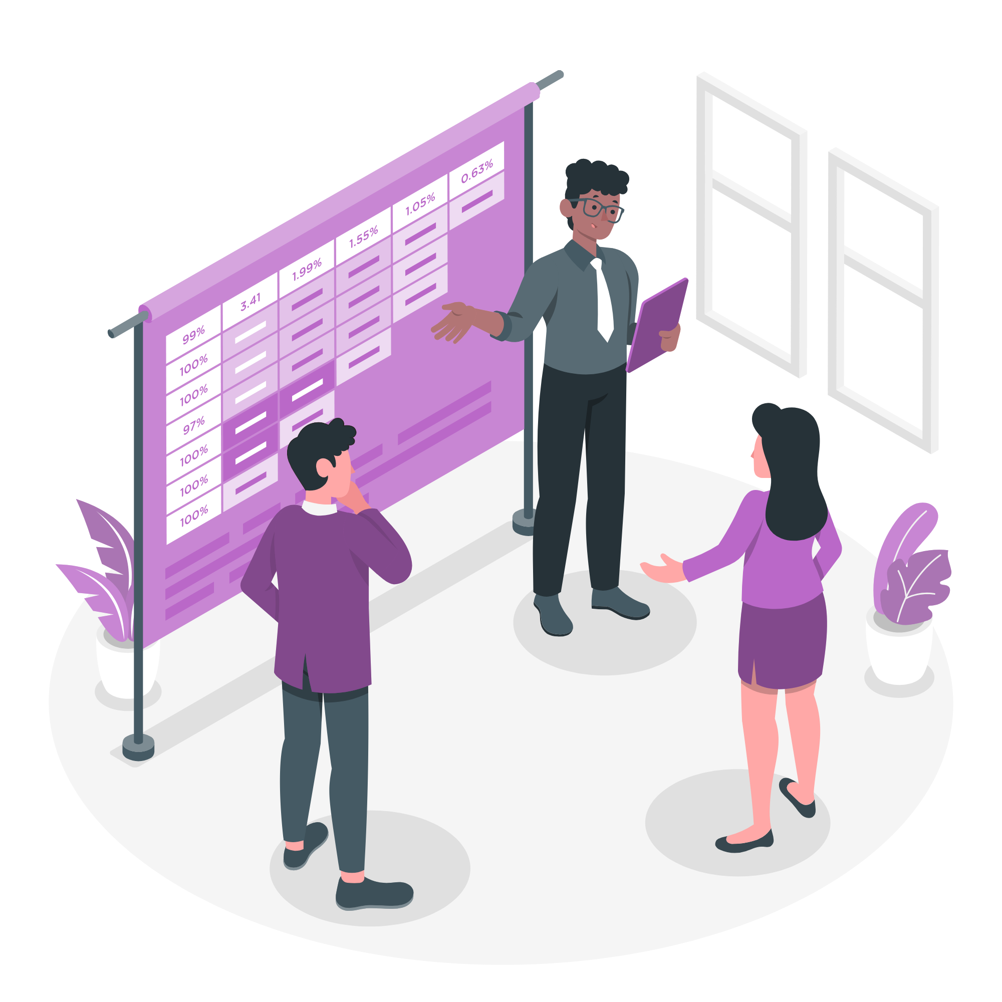 A team getting consultation to analyzing data 