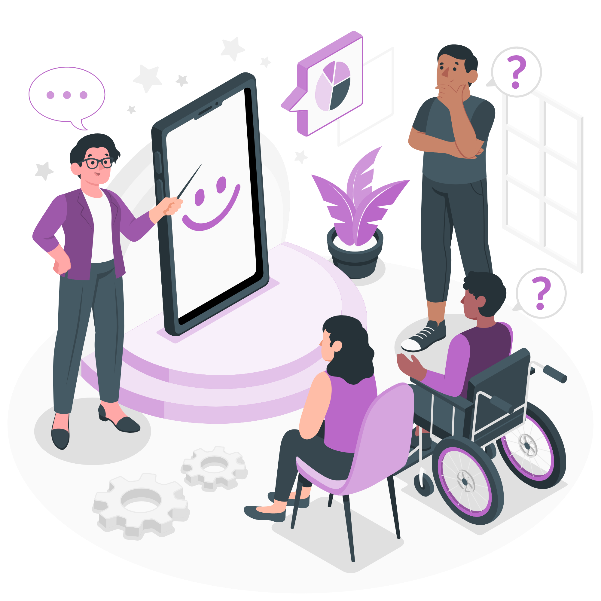 A team ideating together 