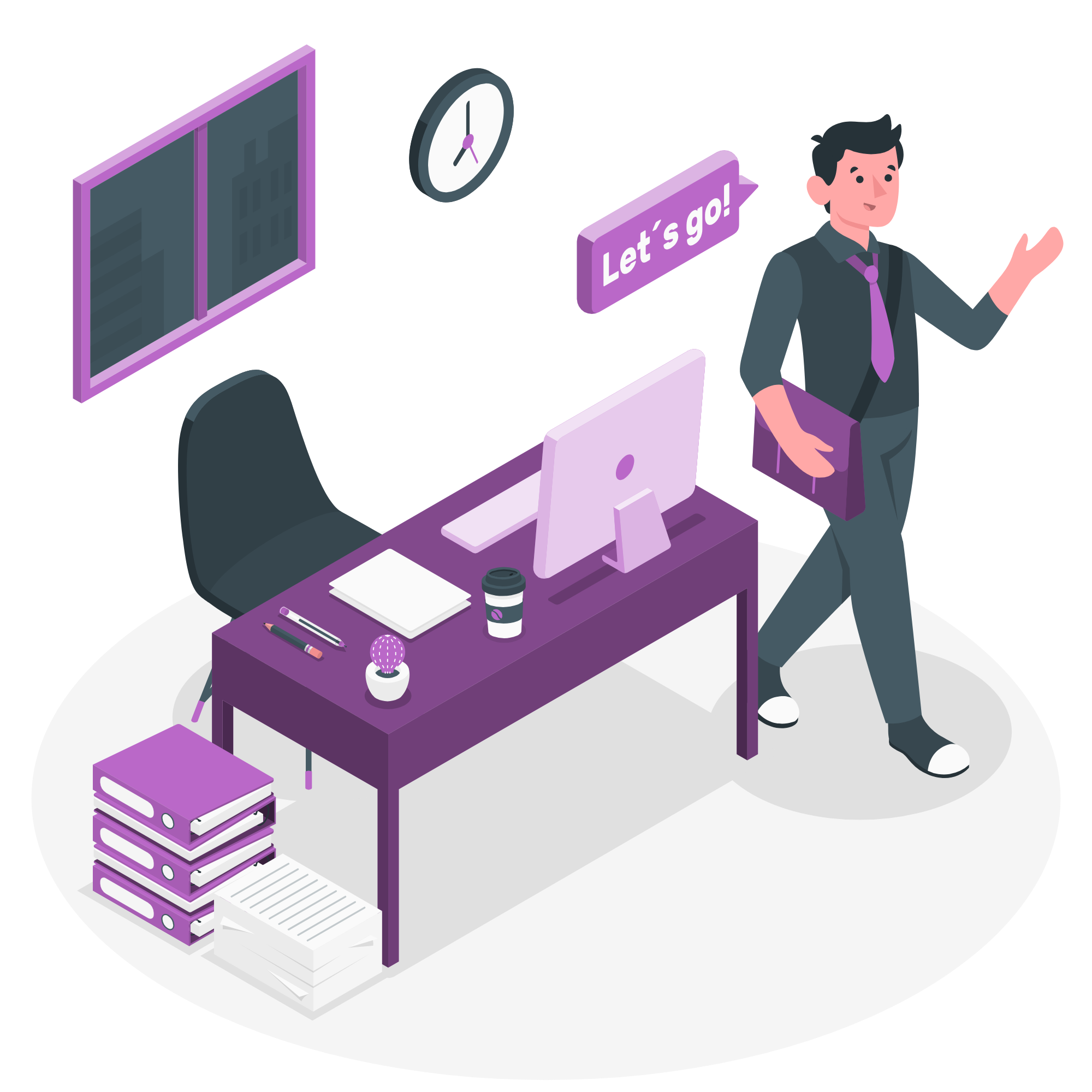 A person heading home from work 