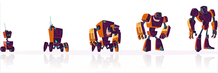 Robots evolving in size and technology 